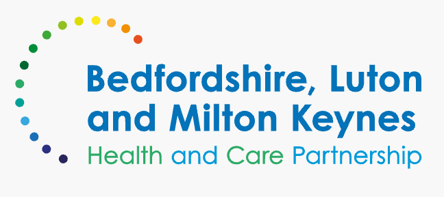 Bedfordshire, Luton & Milton Keynes Health and Care Logo
